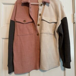 Colorblock Corduroy Jacket